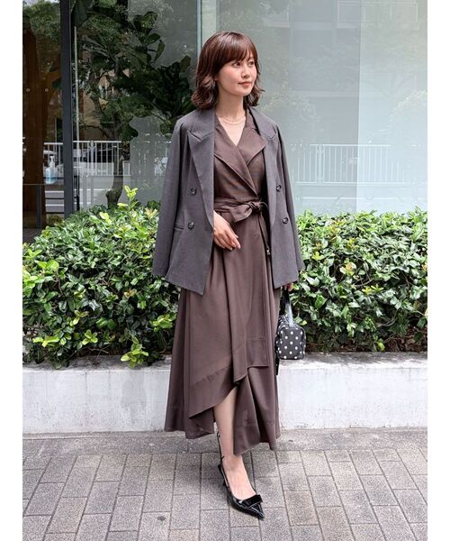 LAGUNAMOON（ラグナムーン）の「アシメヘムトレンチワンピース（ワンピース・レディース・ブラック/ブラウン・MEDIUM/SMALL）」の13枚目の写真