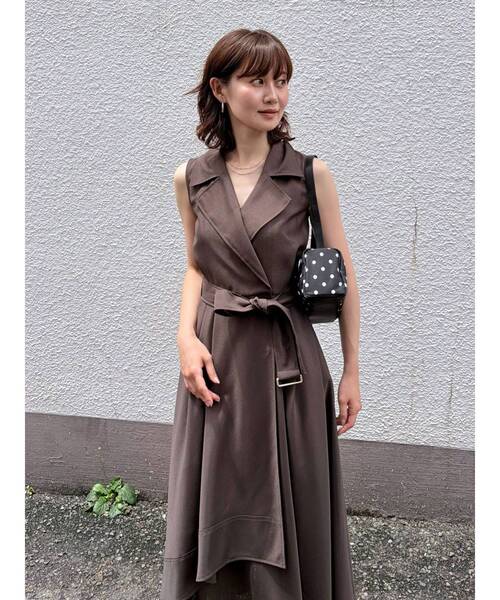 LAGUNAMOON（ラグナムーン）の「アシメヘムトレンチワンピース（ワンピース・レディース・ブラック/ブラウン・MEDIUM/SMALL）」の16枚目の写真
