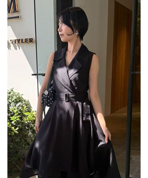 LAGUNAMOON（ラグナムーン）の「アシメヘムトレンチワンピース（ワンピース・レディース・ブラック/ブラウン・MEDIUM/SMALL）」の22枚目の写真