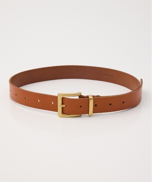 THROW by SLY(スローバイスライ)の「THROW COW LEATHER BUCKLE BELT カウレザーバックルベルト(ベルト・レディース・キャメル/ブラック・FREE)」の1枚目の写真