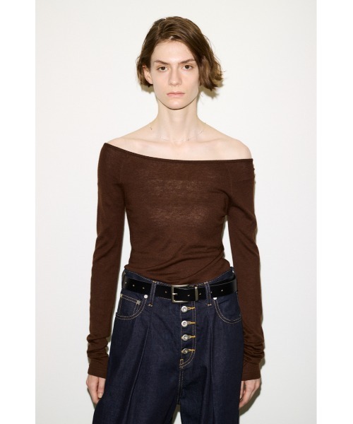 THROW by SLY(スローバイスライ)の「THROW COW LEATHER BUCKLE BELT カウレザーバックルベルト(ベルト・レディース・キャメル/ブラック・FREE)」の9枚目の写真