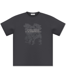 EYEUNDERSTAND（アイアンダスタンド）の「ラティチュード ハーフTシャツ(チャコール)（Tシャツ/カットソー）」