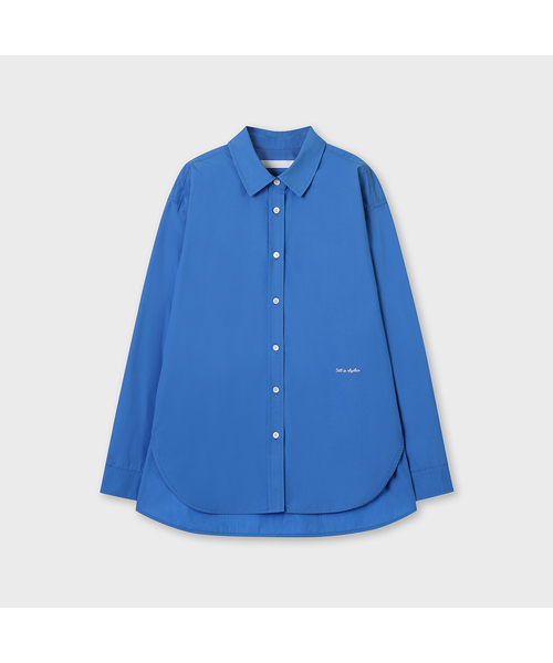 PLAC WOMEN(プレイス・ウィメン)の「カーブドヘムシャツブルー(シャツ/ブラウス・レディース・ブルー・O/S)」の1枚目の写真
