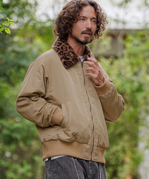 CAMBIO(カンビオ)の「mj11897- Leopard Collar Flight Jacket フライトジャケット(CAM26AW-022)(その他アウター・メンズ・ベージュ/オリーブ/ブラック・L/M/S)」の10枚目の写真