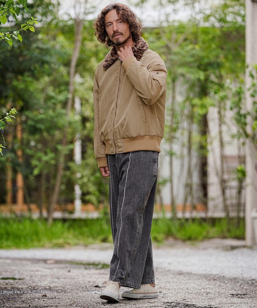CAMBIO(カンビオ)の「mj11897- Leopard Collar Flight Jacket フライトジャケット(CAM26AW-022)(その他アウター・メンズ・ベージュ/オリーブ/ブラック・L/M/S)」の11枚目の写真