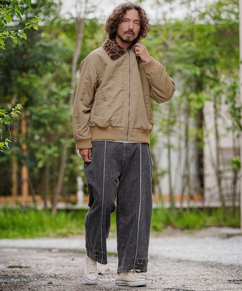 CAMBIO(カンビオ)の「mj11897- Leopard Collar Flight Jacket フライトジャケット(CAM26AW-022)(その他アウター・メンズ・ベージュ/オリーブ/ブラック・L/M/S)」の12枚目の写真