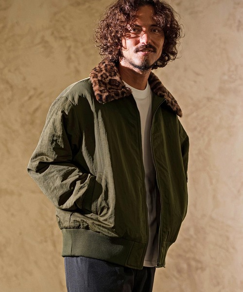 CAMBIO(カンビオ)の「mj11897- Leopard Collar Flight Jacket フライトジャケット(CAM26AW-022)(その他アウター・メンズ・ベージュ/オリーブ/ブラック・L/M/S)」の13枚目の写真