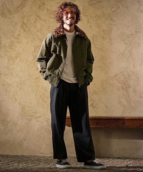 CAMBIO(カンビオ)の「mj11897- Leopard Collar Flight Jacket フライトジャケット(CAM26AW-022)(その他アウター・メンズ・ベージュ/オリーブ/ブラック・L/M/S)」の15枚目の写真