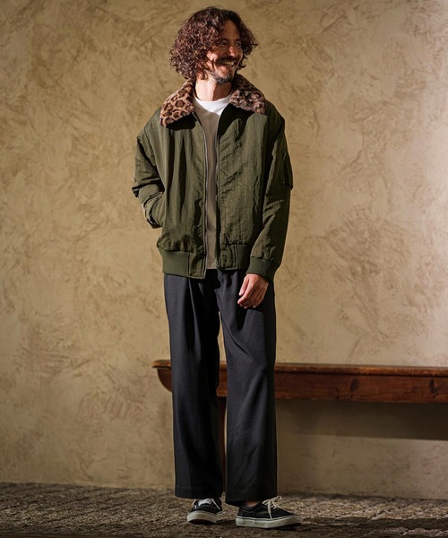 CAMBIO(カンビオ)の「mj11897- Leopard Collar Flight Jacket フライトジャケット(CAM26AW-022)(その他アウター・メンズ・ベージュ/オリーブ/ブラック・L/M/S)」の16枚目の写真