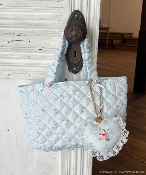 sanrio（サンリオ）の「【CHARMMY KITTY】 QUILTING FRILL MINI BAG（ハンドバッグ・レディース・ブルー/ピンク/オフホワイト・FREE）」の2枚目の写真