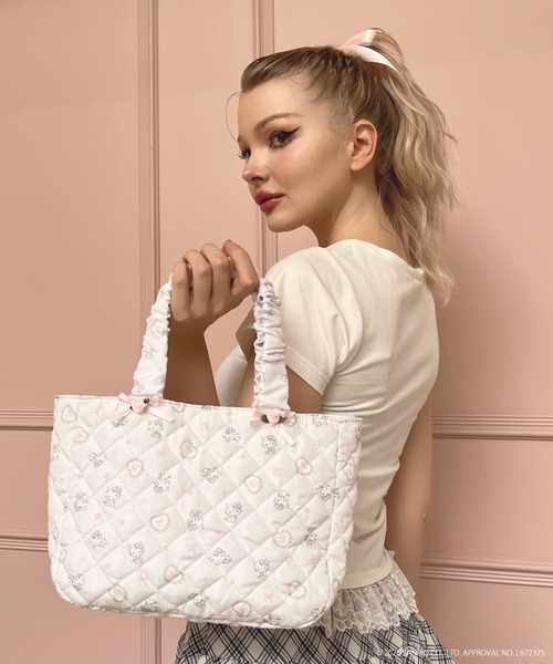 sanrio（サンリオ）の「【CHARMMY KITTY】 QUILTING FRILL MINI BAG（ハンドバッグ・レディース・ブルー/ピンク/オフホワイト・FREE）」の15枚目の写真