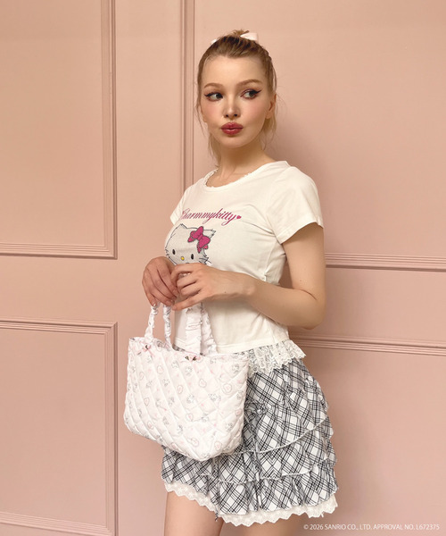 sanrio（サンリオ）の「【CHARMMY KITTY】 QUILTING FRILL MINI BAG（ハンドバッグ・レディース・ブルー/ピンク/オフホワイト・FREE）」の17枚目の写真
