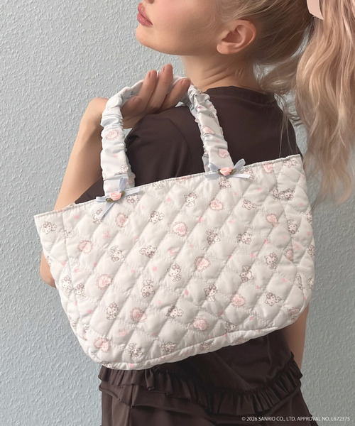 sanrio（サンリオ）の「【CHARMMY KITTY】 QUILTING FRILL MINI BAG（ハンドバッグ・レディース・ブルー/ピンク/オフホワイト・FREE）」の6枚目の写真