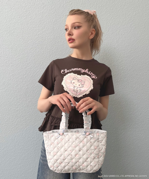 sanrio（サンリオ）の「【CHARMMY KITTY】 QUILTING FRILL MINI BAG（ハンドバッグ・レディース・ブルー/ピンク/オフホワイト・FREE）」の8枚目の写真