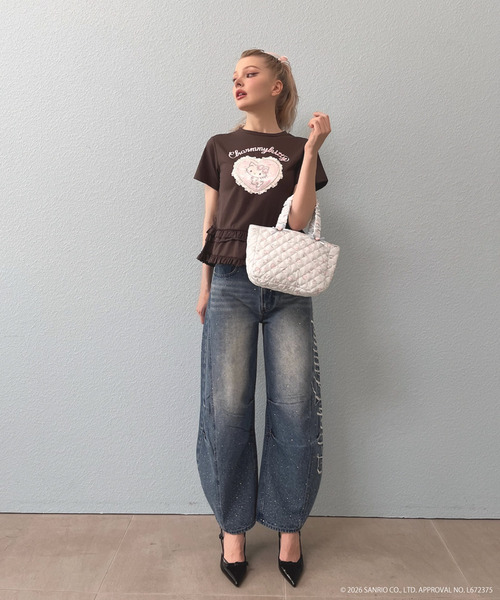 sanrio（サンリオ）の「【CHARMMY KITTY】 QUILTING FRILL MINI BAG（ハンドバッグ・レディース・ブルー/ピンク/オフホワイト・FREE）」の10枚目の写真