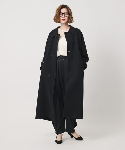 conte(コンテ)の「<conte>リバー バルカラーコート(ステンカラーコート・レディース・ダークブラウン/ベージュ/ブラック・38/36)」の1枚目の写真