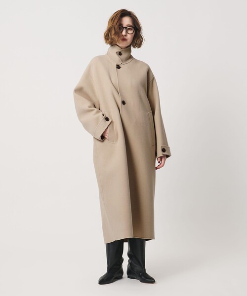 conte(コンテ)の「<conte>リバー バルカラーコート(ステンカラーコート・レディース・ダークブラウン/ベージュ/ブラック・38/36)」の19枚目の写真