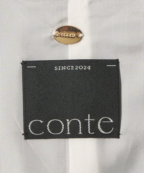 conte(コンテ)の「<conte>リバー バルカラーコート(ステンカラーコート・レディース・ダークブラウン/ベージュ/ブラック・38/36)」の9枚目の写真
