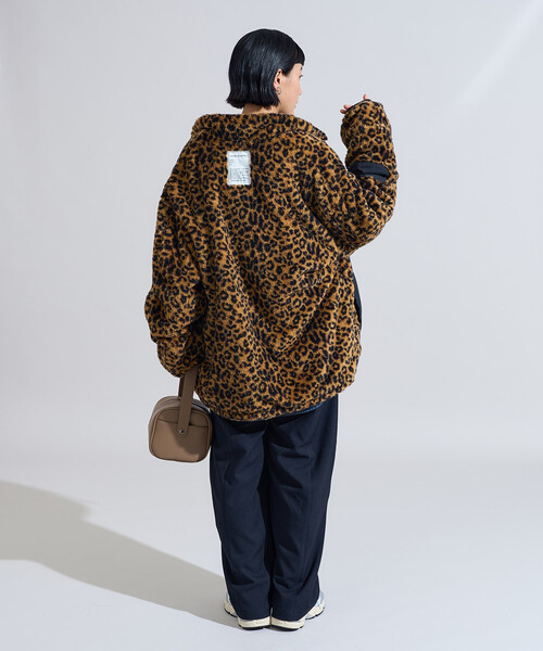 FREAK'S STORE（フリークスストア）の「リバーシブル ボアジャケット/裏ボア ミリタリージャケット/レオパードボアジャケット 限定展開（ミリタリージャケット・レディース・その他1/オリーブ/ブラック/オフホワイト・ﾌﾘ-/X-SMALL）」の8枚目の写真