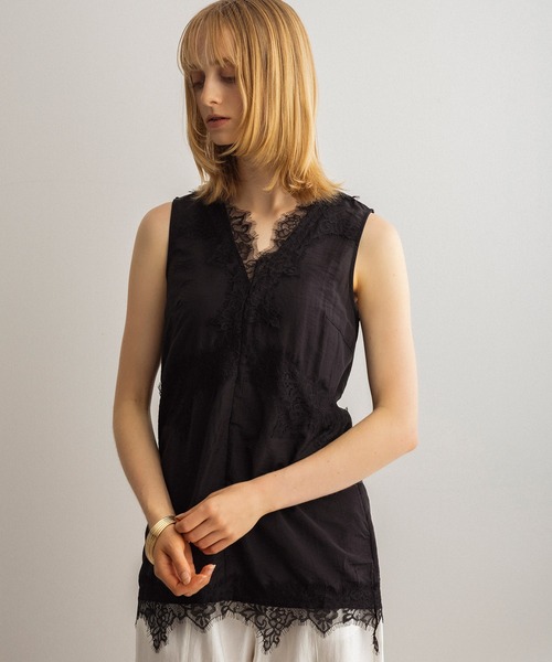 SERENO(セレーノ)の「レースオーバー ブラウス(シャツ/ブラウス・レディース・ホワイト/ブラック・ONE SIZE)」の10枚目の写真