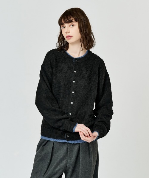 WETTEMPT（ウィテンプト）の「CREW NECK BRUSHED LAYERED CARDIGAN / クルーネックブラッシュドレイヤードカーディガン（カーディガン/ボレロ・メンズ・チャコールグレー/ネイビー/ブラウン/ブラック・SMALL/MEDIUM/LARGE）」の17枚目の写真
