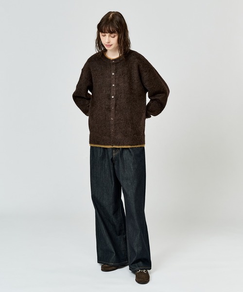 WETTEMPT（ウィテンプト）の「CREW NECK BRUSHED LAYERED CARDIGAN / クルーネックブラッシュドレイヤードカーディガン（カーディガン/ボレロ・メンズ・チャコールグレー/ネイビー/ブラウン/ブラック・SMALL/MEDIUM/LARGE）」の8枚目の写真