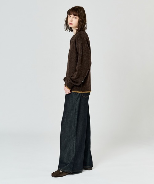 WETTEMPT（ウィテンプト）の「CREW NECK BRUSHED LAYERED CARDIGAN / クルーネックブラッシュドレイヤードカーディガン（カーディガン/ボレロ・メンズ・チャコールグレー/ネイビー/ブラウン/ブラック・SMALL/MEDIUM/LARGE）」の10枚目の写真