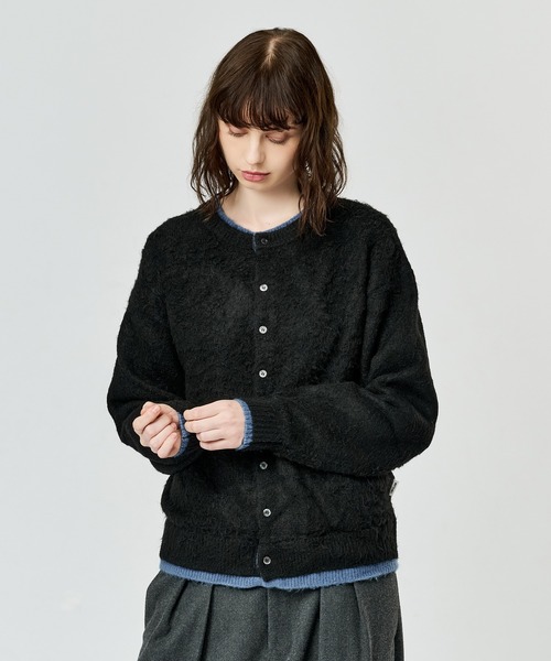WETTEMPT（ウィテンプト）の「CREW NECK BRUSHED LAYERED CARDIGAN / クルーネックブラッシュドレイヤードカーディガン（カーディガン/ボレロ・メンズ・チャコールグレー/ネイビー/ブラウン/ブラック・SMALL/MEDIUM/LARGE）」の18枚目の写真