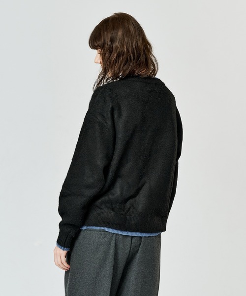 WETTEMPT（ウィテンプト）の「CREW NECK BRUSHED LAYERED CARDIGAN / クルーネックブラッシュドレイヤードカーディガン（カーディガン/ボレロ・メンズ・チャコールグレー/ネイビー/ブラウン/ブラック・SMALL/MEDIUM/LARGE）」の20枚目の写真