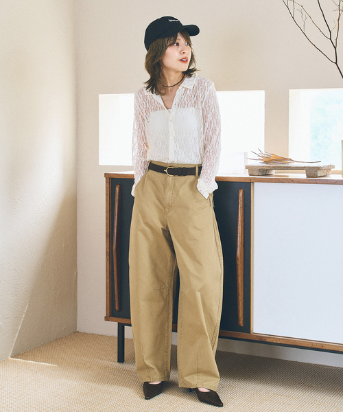 Spick & Span（スピックアンドスパン）の「《追加》カーブチノ（チノパンツ・レディース・モカ/ベージュ・38/36/34）」の5枚目の写真