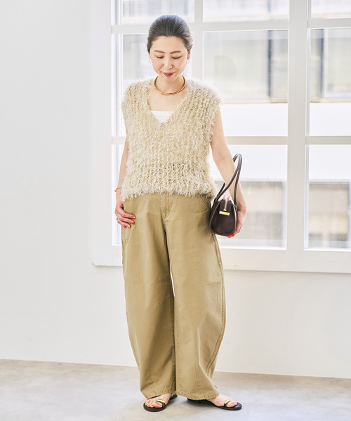 Spick & Span（スピックアンドスパン）の「《追加》カーブチノ（チノパンツ・レディース・モカ/ベージュ・38/36/34）」の6枚目の写真