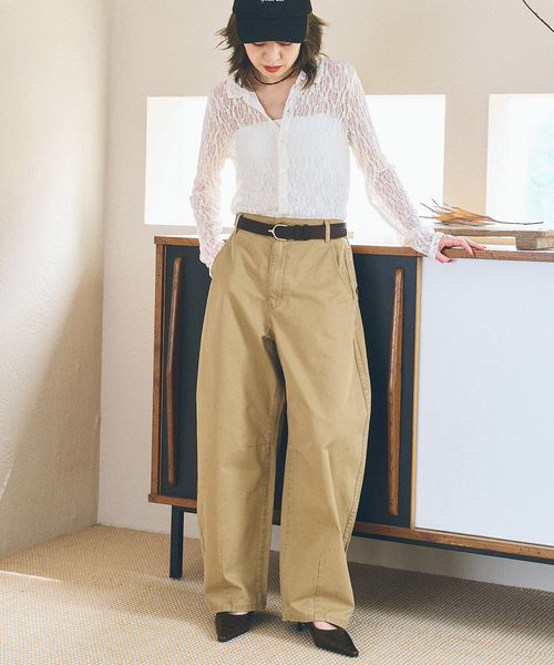 Spick & Span（スピックアンドスパン）の「《追加》カーブチノ（チノパンツ・レディース・モカ/ベージュ・38/36/34）」の20枚目の写真