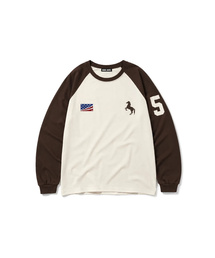 NICKEL HOUSE（ニッケルハウス）の「ニッケルドンキー ラグランロングスリーブ（Tシャツ/カットソー）」