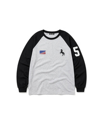 NICKEL HOUSE（ニッケルハウス）の「ニッケルドンキー ラグランロングスリーブ（Tシャツ/カットソー）」
