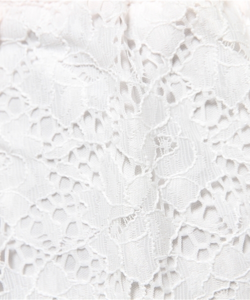 IEDIT（イディット）の「ララ・ステラ　大きめレース柄が旬顔で印象的になれる　ベルラインタイトレーススカート　（スカート・レディース・ホワイト/ライトベージュ・XX-LARGE/MEDIUM/SMALL/LARGE/X-LARGE）」の6枚目の写真