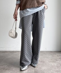 【WEB限定】フロッキードットパンツ
