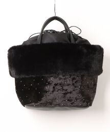 カシュカシュ cachecache / エコファー切り替えキラキラトートバッグ