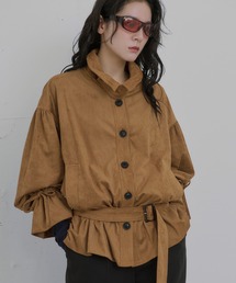 2WAY neck スウェードライクバルーンブルゾン