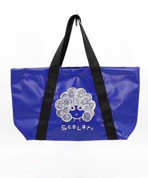 ScoLar(スカラー)の「663437:スカラーちゃん ターポリン製トートバッグ(ショルダーバッグ・レディース・ブルー/オフホワイト/ブラック・FREE)」の3枚目の写真