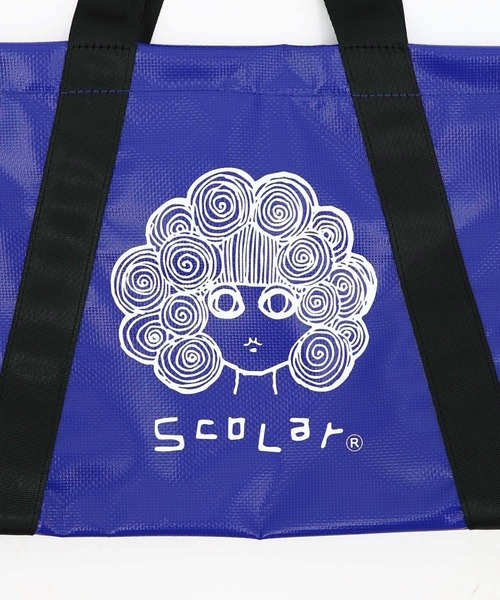 ScoLar(スカラー)の「663437:スカラーちゃん ターポリン製トートバッグ(ショルダーバッグ・レディース・ブルー/オフホワイト/ブラック・FREE)」の15枚目の写真