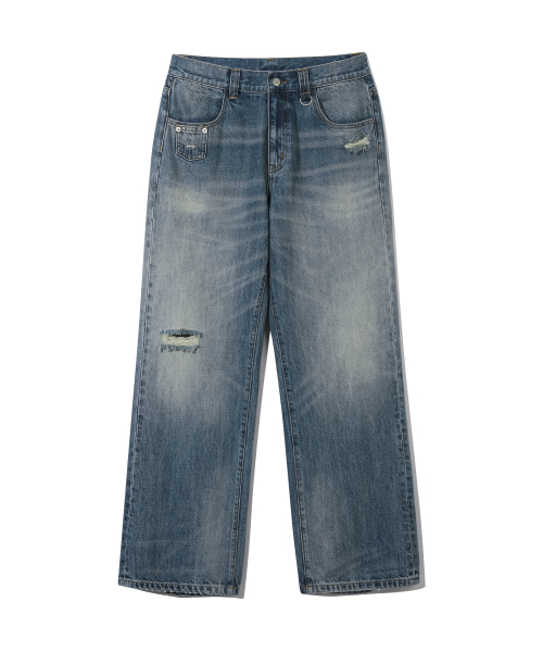 URBANSTOFF(アーバンストッフ)の「ダメージバーティカルデニムパンツ(ミッドブルー)(デニムパンツ・レディース・その他・MEDIUM/LARGE/SMALL)」の2枚目の写真