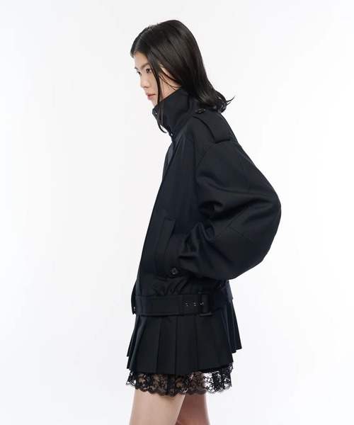 POOLDE(プールデ)の「Kilt-Hem Zip Blouson(ブルゾン・レディース・ブラック・FREE)」の7枚目の写真