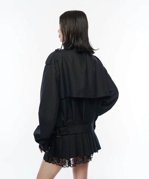 POOLDE(プールデ)の「Kilt-Hem Zip Blouson(ブルゾン・レディース・ブラック・FREE)」の8枚目の写真
