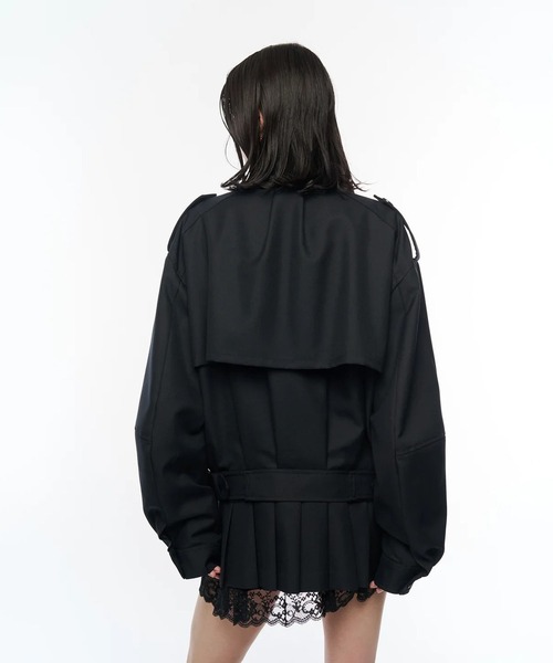 POOLDE(プールデ)の「Kilt-Hem Zip Blouson(ブルゾン・レディース・ブラック・FREE)」の9枚目の写真