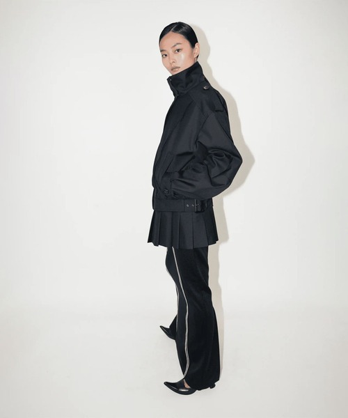 POOLDE(プールデ)の「Kilt-Hem Zip Blouson(ブルゾン・レディース・ブラック・FREE)」の10枚目の写真