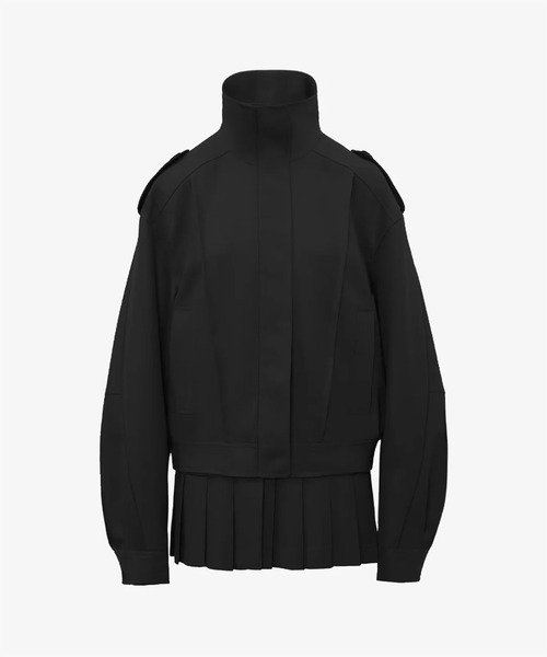 POOLDE(プールデ)の「Kilt-Hem Zip Blouson(ブルゾン・レディース・ブラック・FREE)」の4枚目の写真