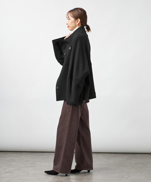 VERMEIL par iena(ヴェルメイユパーイエナ)の「Room no.8 BLACK ルームエイト ブラック Boucle Hi/N Short Coat(その他アウター・レディース・ブラック・FREE)」の15枚目の写真