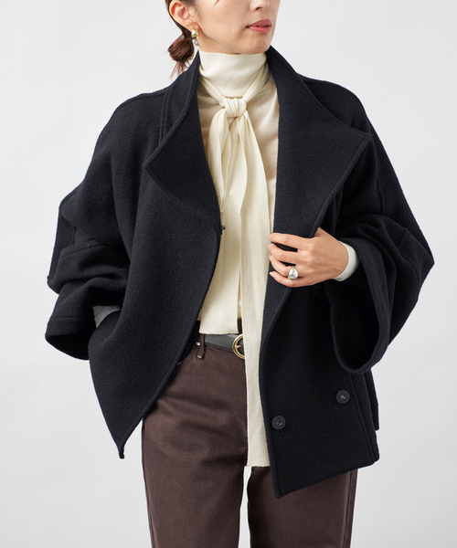 VERMEIL par iena(ヴェルメイユパーイエナ)の「Room no.8 BLACK ルームエイト ブラック Boucle Hi/N Short Coat(その他アウター・レディース・ブラック・FREE)」の17枚目の写真