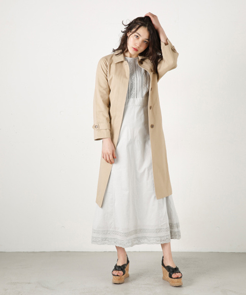 MOUSSY(マウジー)の「BAL COLLAR COAT/F(その他アウター・レディース・ベージュ/ホワイト/ネイビー・1/2)」の3枚目の写真
