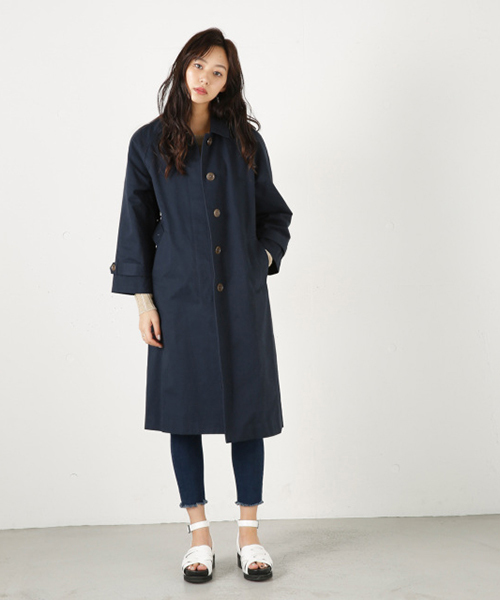 MOUSSY(マウジー)の「BAL COLLAR COAT/F(その他アウター・レディース・ベージュ/ホワイト/ネイビー・1/2)」の1枚目の写真